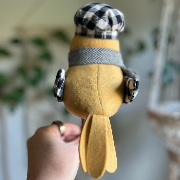 Target Wondershop Winter Owl Figurine Plaid Hat & Scarf, Farmhouse Rustic Decor - Picture 4 of 7